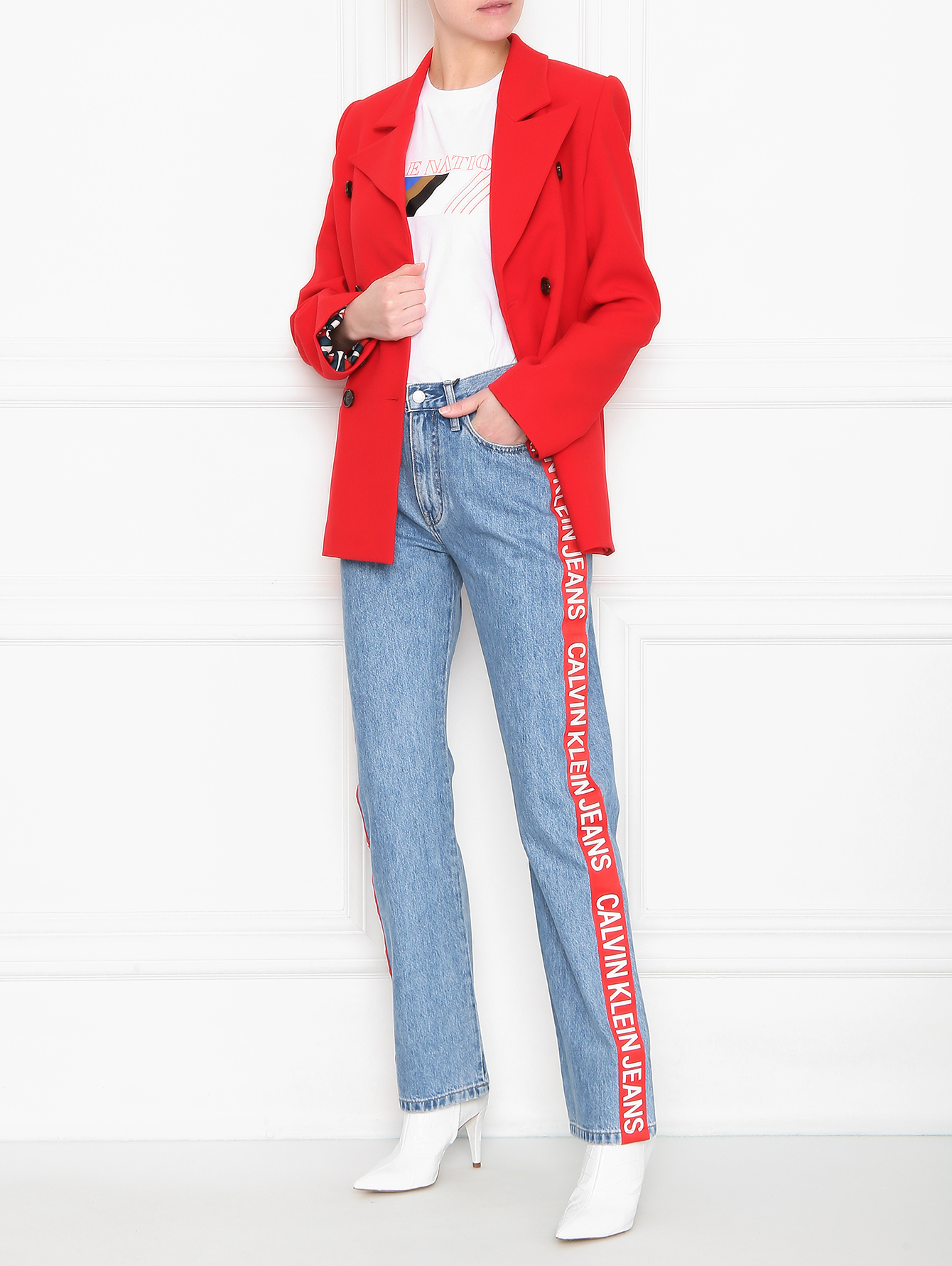 Calvin klein outlet jeans red stripe