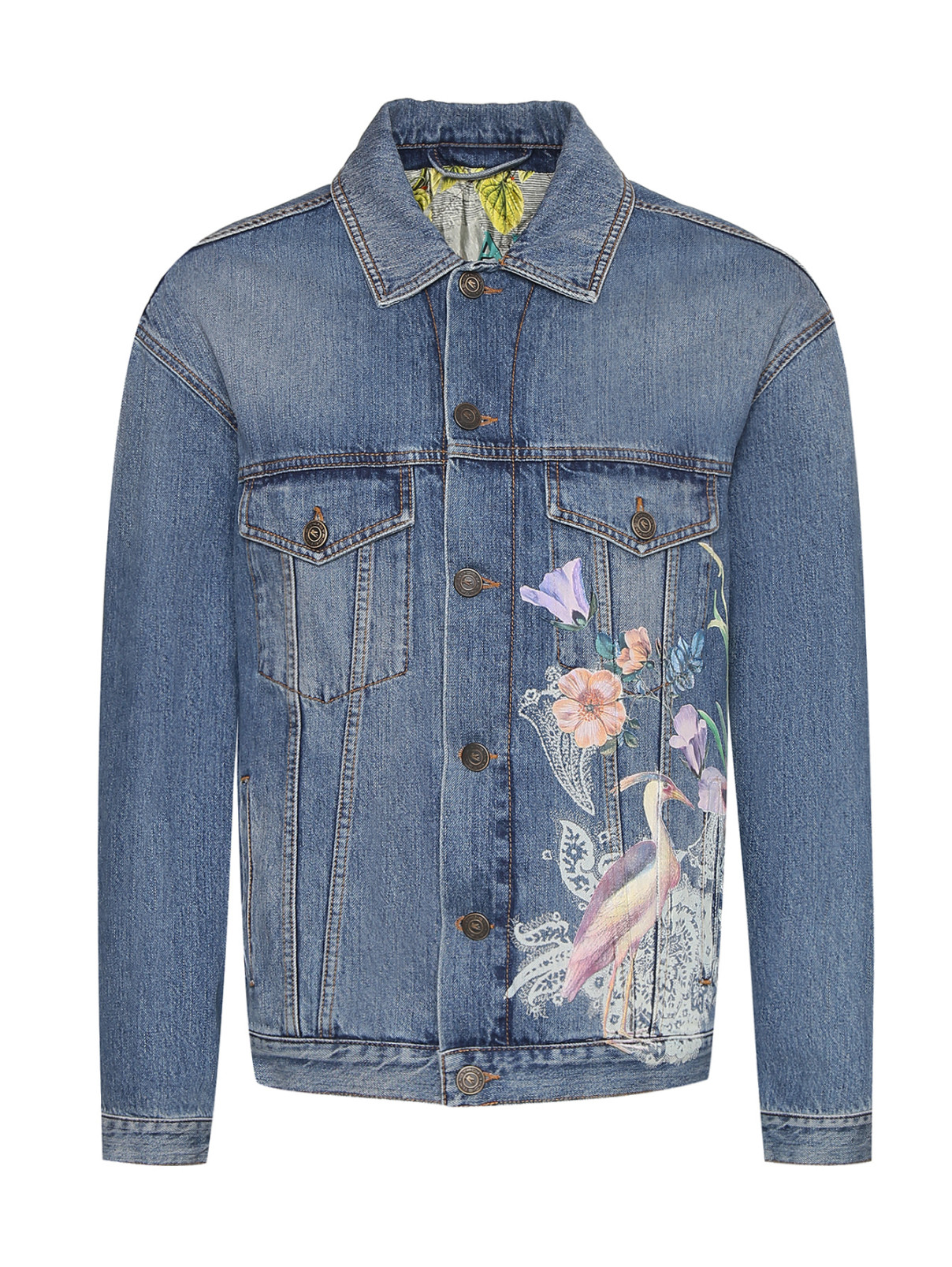 Etro джинсовая куртка из хлопка с принтом (624031) купить со скидкой –распродажа в Боско Аутлет