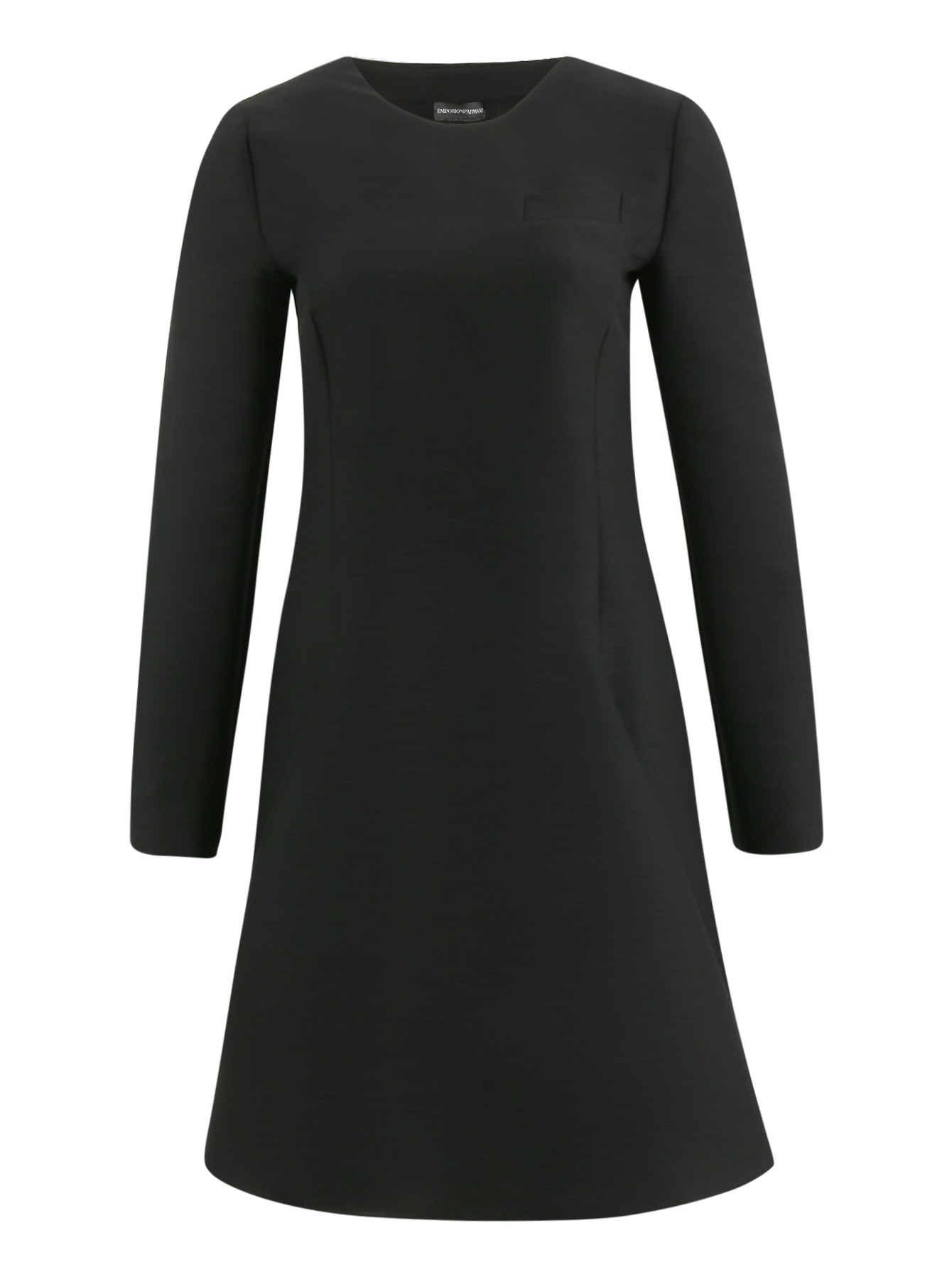 Emporio Armani черное платье -трапеция с длинным рукавом (83207) купить со скидкой – распродажа в Боско Аутлет